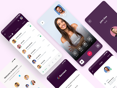 Team Communication App - Chat and Video android app android app design android app development app app ui chat app clean design communication design ios app light theme productdesign social ui design uiux user experience video call