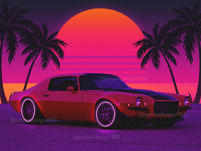 Chevrolet Camaro Z28 1980s 80s amazing awesome best bestselling car cars classic cool corvette popular poster retro retrowave synthwave trend trending vehicle vehicles