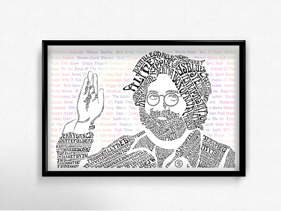 Jerry Garcia Typography Picture typogaphy typography art typography poster