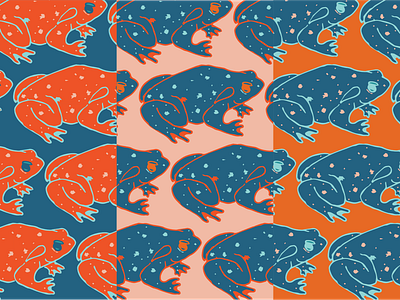 Toad Pattern frog frogs pattern pattern design textile toad vector