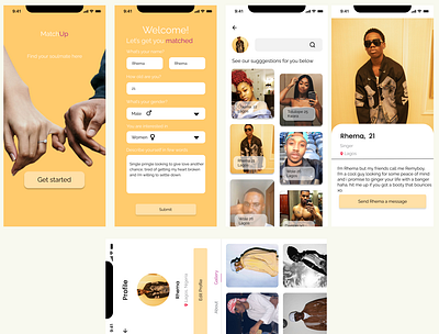 Dating App UI Design app design figma ui web