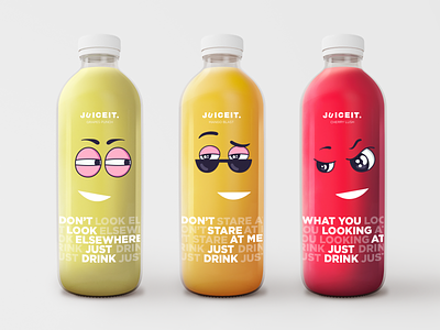 Trendy Juice Packaging - JuiceIt. abstract branding groovy juice juice logo packaging packaging design trendy
