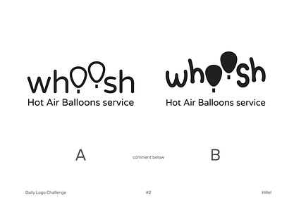 Daily Logo Challenge - Hot air balloons service daily logo challenge dailylogochallenge design hot air balloon logo logo design typography