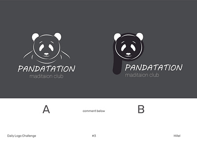 Daily Logo Challenge - panda maditaion club