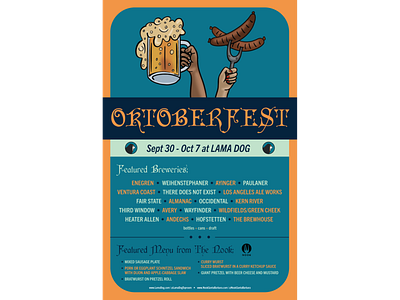 Oktoberfest Poster for a Tap Room color design graphic design illustration poster poster design typography