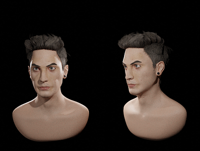 male face 3d artist alien blender character design full illustration logo sculpt speed sketch