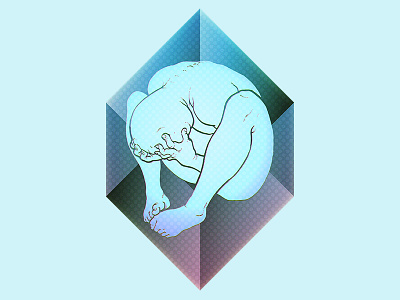 despair ~ prism confined cube datamouth depression despair geometry illustration prism sad
