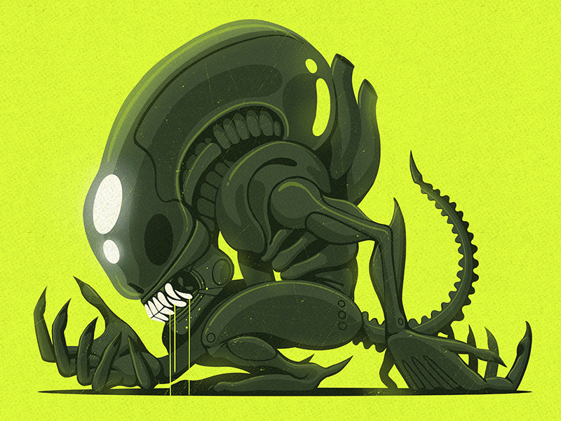 Xeno 1 • 2 • 3 alien character datamouth design illustration photoshop procreate xenomorph