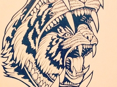 teeth bulletproof tiger doodle sketch teeth tiger