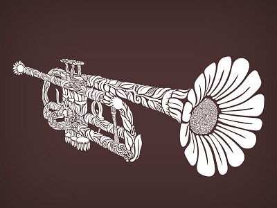 trumpet flower flower illustration music trumpet vector