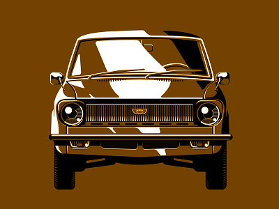 1966 Corolla car illustration illustrator toyota
