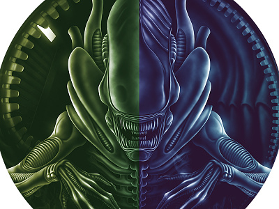 Alien + Aliens alien aliens datamouth fanart giger illustration lv426 prometheus sci fi