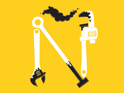 Ñ datamouth hispanic oil tools typography wrench