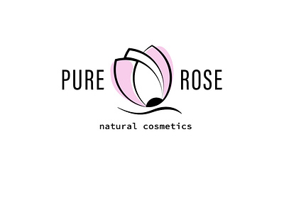 Pure rose natural cosmetics branding cosmetic logo cosmetics creative design floral flower graphic design identity design logo logo design logotype minimalism minimalist design minimalist logo rose waltercolor