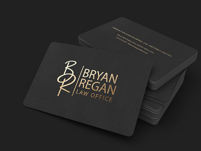 Bryan Regan I Law office I Business card business card business card design creative gold logo design luxury design luxury logo minimalist logo modern
