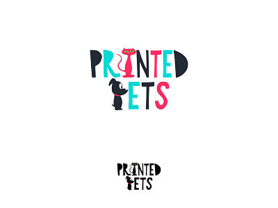 Printed Pets design graphic design identity design logo logo design negative space pets