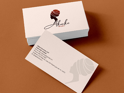 Akanke Business card beuty branding business card design businesscard cosmetic graphic design identity branding logo logo design