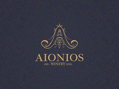 Aionios branding design graphic design logo logo design logotype luxury logo wine winery