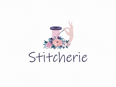 stitcherie boho chic design graphic design idea logo logo design sewing