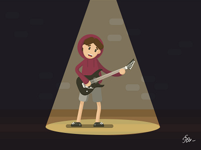 Guitar character graphic guitar illustration illustration art illustrations illustrator people vector
