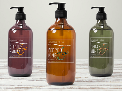 body wash labels + branding