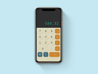 Calculator app design typography ui