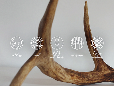 Kozorog ☀️ Raw Nature antlers bones drawing dreamcatcher egotreep icon illustration lineart macrame minimal natural nature skull vector wood