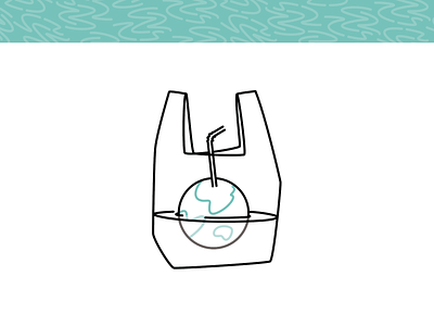 Soma - The World is Drowning in Plastic biodegradable drawing ecology icon illustraion lineart minimal plastic sustainable