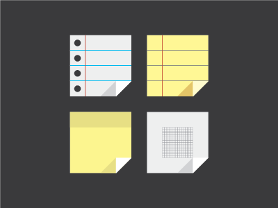 Paper Icons egotreep flat icon illustration minimal paper square