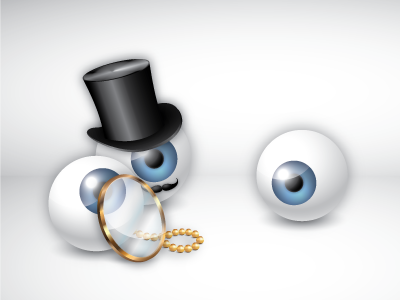 Gentleman Eyeballs creative egotreep eyeball gentleman monocle moustache pictogram