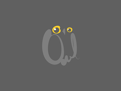 Oh it's Owl! 🦉 character illustration lettering night owl tereza cenic typography vision