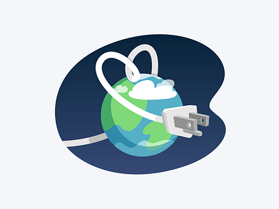 🌎 Earth Day appliance day earth ecology energy hellosuper icon illustration planet plug super vector