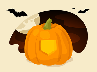 Hello-Super-ween 🌕🎃🦇 bats carved drawing egotreep eve fullmoon halloween hellosuper illustration night pumpkin spooky super vector