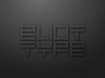 Eliot Type font geometrical monocromatic square type typography