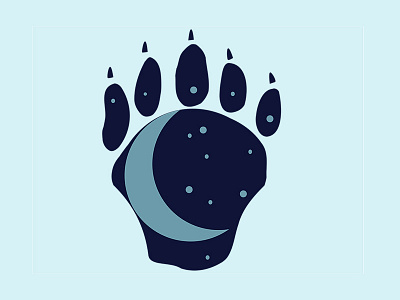 Bear Moon Mark 2 bear illustration logo moon