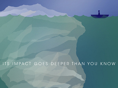 Awareness Poster Detail awareness boat graphic iceberg illustration poster