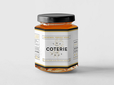 The Coterie Shop UK / Packaging branding honey jar label design package design packaging packaging design