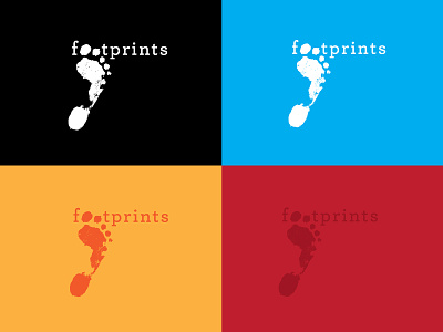 Footprints Colored Logos branding color color pallet design inspiration logo travel