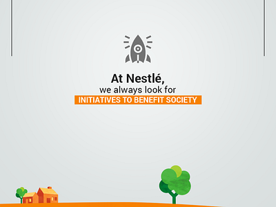 At Nestle we always look for initiatives to benefit society black brand design branding branding design design illustration logo magazine magazine ad magazine cover magazine design