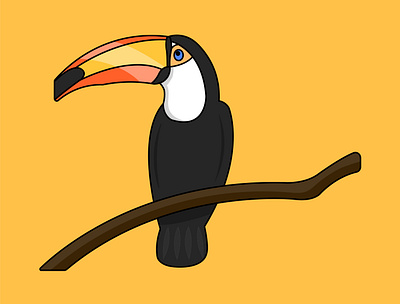 Toucan-Tucán art branding design flat illustration illustrator logo minimal ui vector