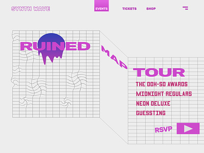 Music Tour Concept Header v2 design illustraion tour ui
