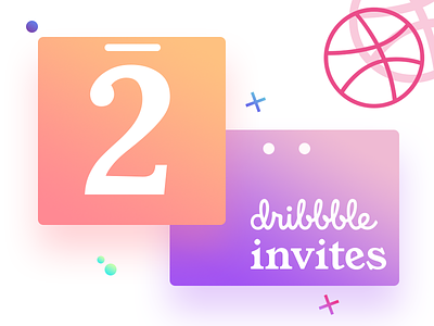 2 Dribbble Invites dribbble freebies illustration invites