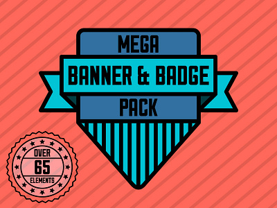 Mega Banner & Badge Pack badge banner crest elements graphic matt borchert vector
