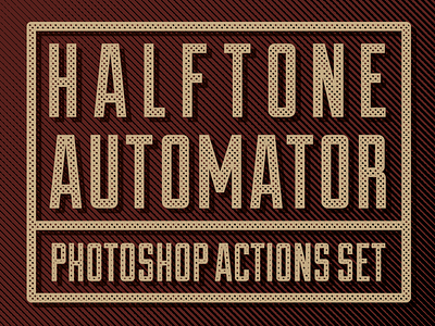 FREE! Halftone Automator Photoshop Action Set