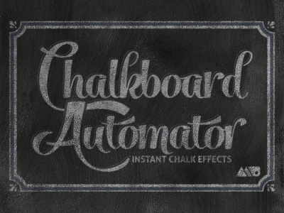 Chalkboard Automator chalk chalkboard layer style logo mockup photoshop print texture type