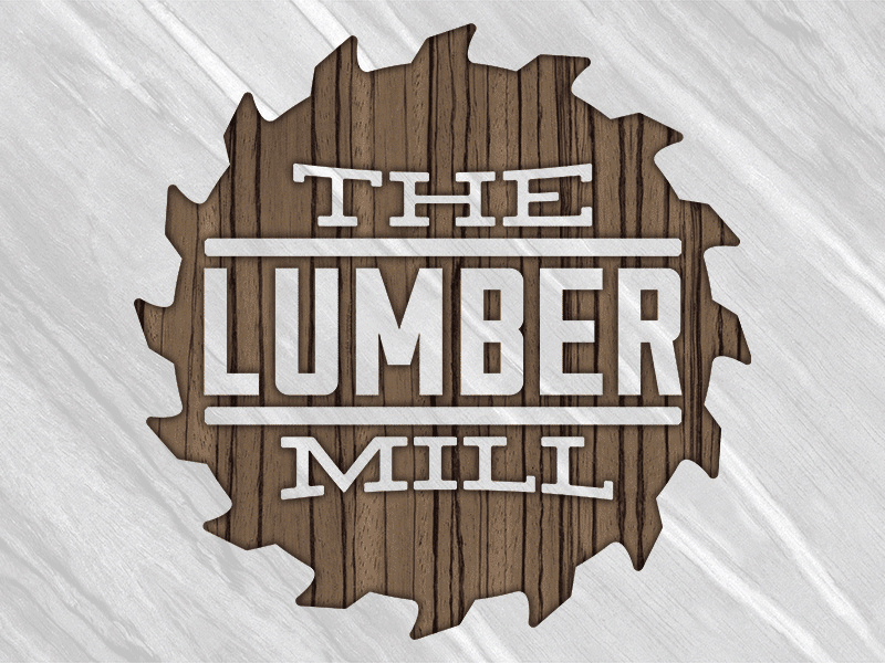 The Lumber Mill icon icons logo lumber mockup photoshop print texture type wood wooden
