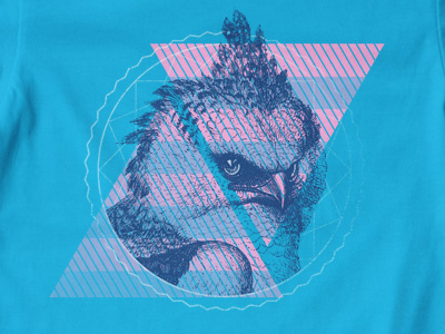 It's for the Birds apparel bird falcon fun! gradient graphic hawk matt borchert shirt tee shirt triangles
