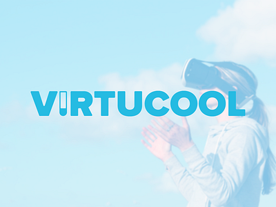 Virtucool Logo branding design flat illustrator logo logodesign simple typography vector