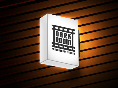 Dark Room Photography Studio - Sign Mock Up branding flat icon illustrator logo logodesign mockup sign simple