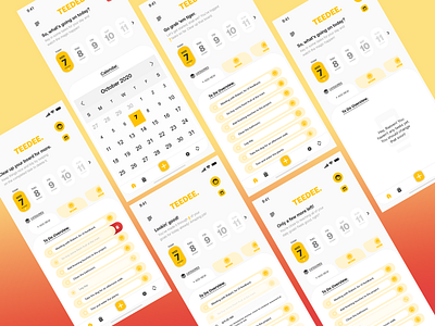 TEEDEE. adobe xd creative challenge daily challange design to do list ui